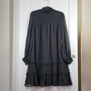 CeCe Black Long Sleeve Dress